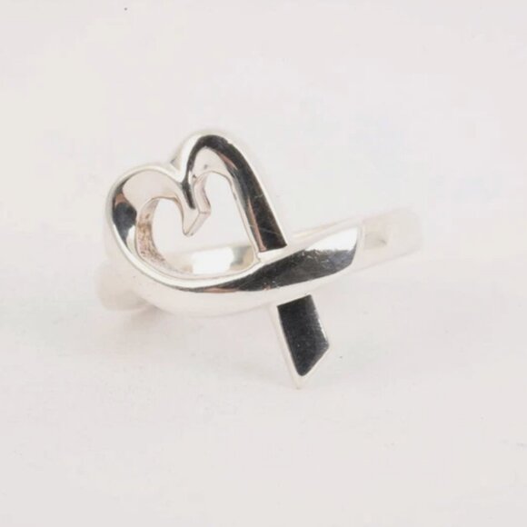 Tiffany & Co. Paloma Picasso Silver Heart Ring size 5.5 - Picture 2 of 4
